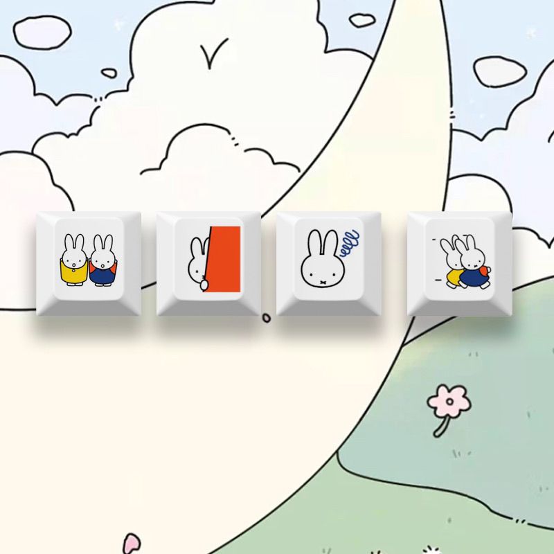New Miffy rabbit cartoon cute  - Gaming Keyboard Mechanical review and price