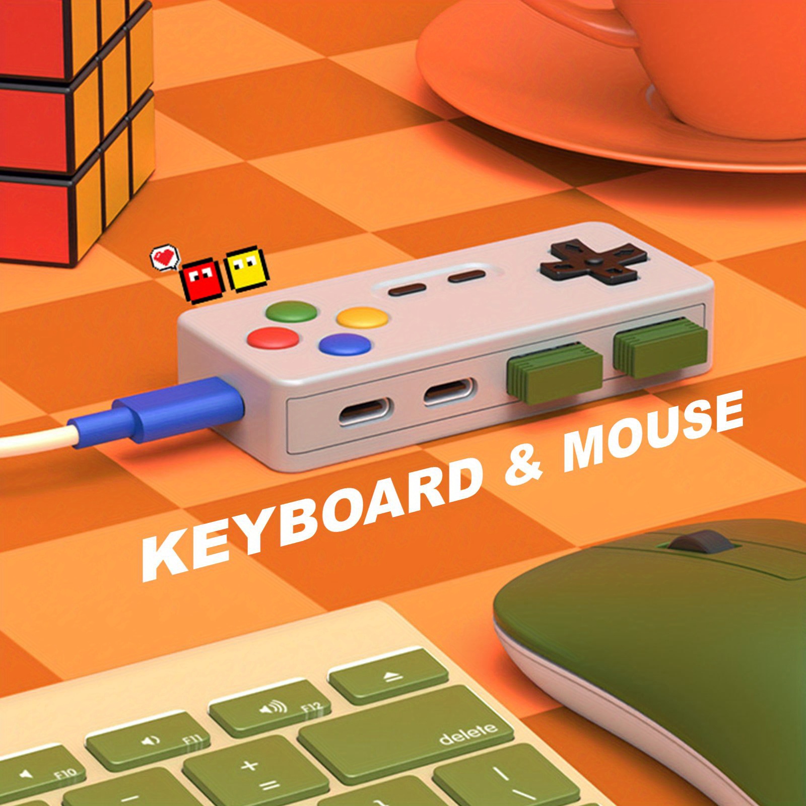 1PC Cartoon USB C Extension Ad - Gaming Keyboard Type C review and price