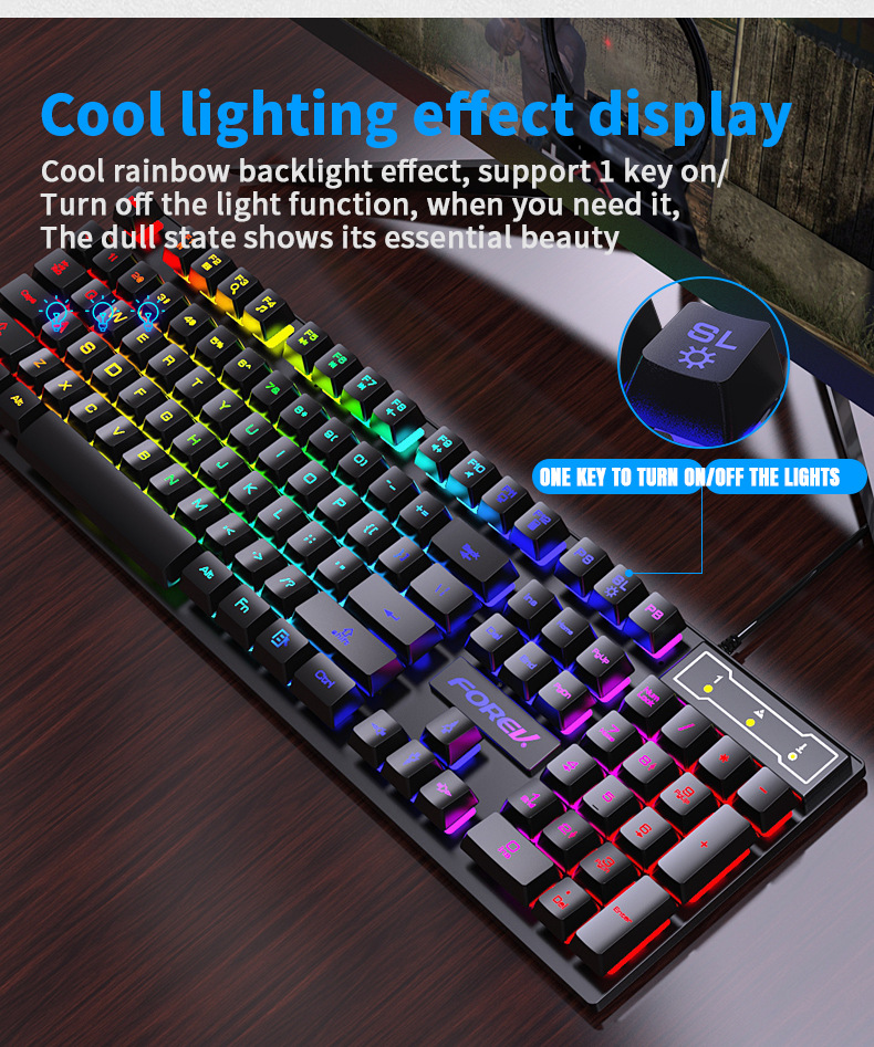 104 Key Backlit Mechanical Key - Keyboard Mouse Bundle Gaming review and price