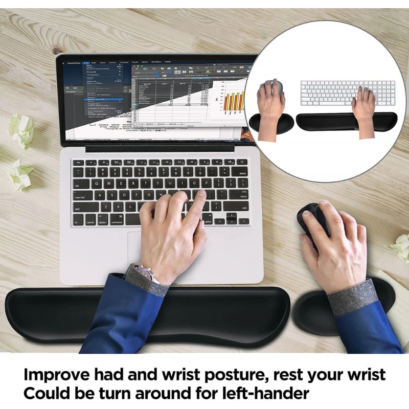 Ergonomic Keyboard Wrist Rest  - Gaming Keyboard And Mouse Set review and price
