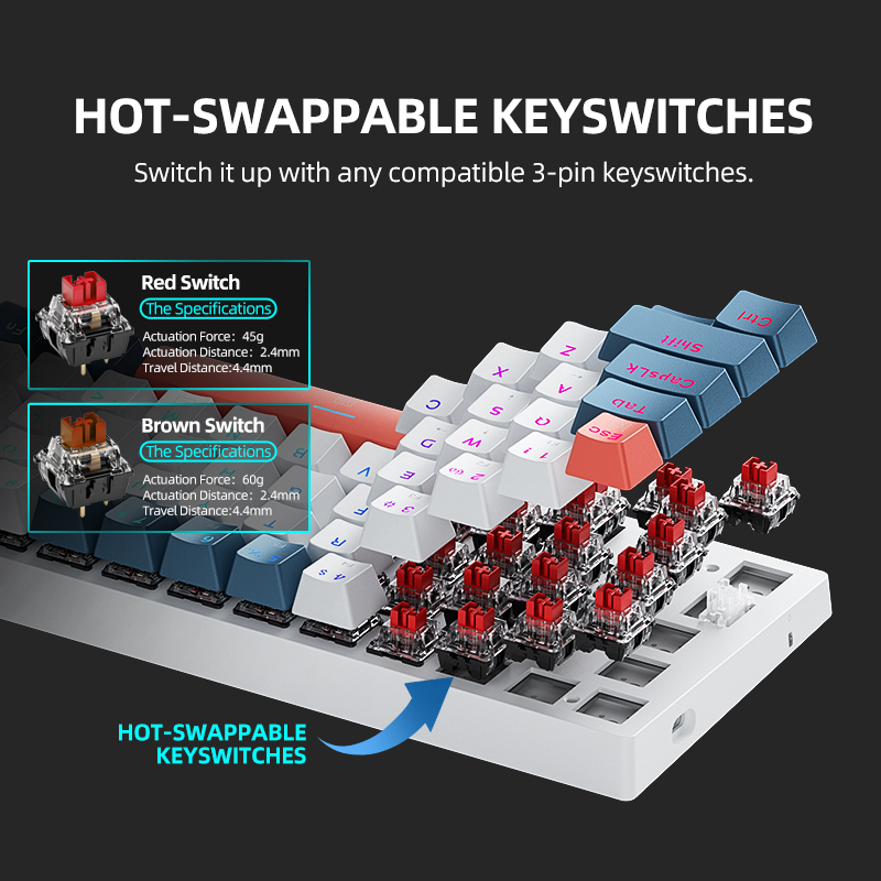 K500-B61 Machenike Mini Mechan - Gaming Keyboard Hot Swappable review and price