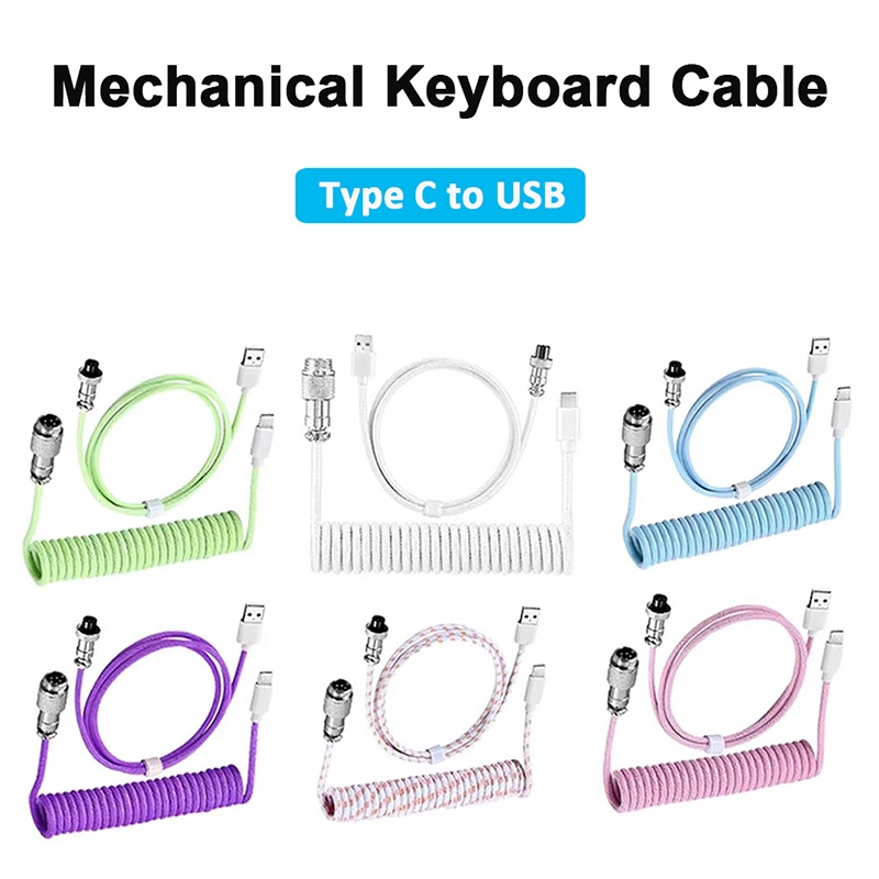 Mechanical Keyboard Coiled Cab - Gaming Keyboard Type C review and price