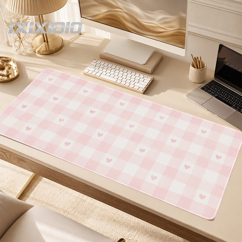 Pink Plaid Mouse Pad Gamer XL  - Keyboard Mouse Bundle Gaming review and price
