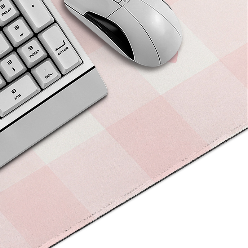 Pink Plaid Mouse Pad Gamer XL  - Keyboard Mouse Bundle Gaming review and price
