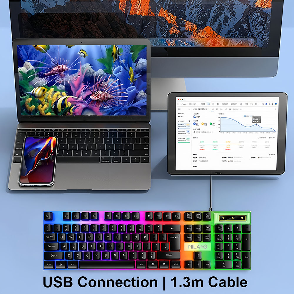 KEBIDUMEI USB Wired Keyboard R - Gaming Keyboard And Mouse Set review and price