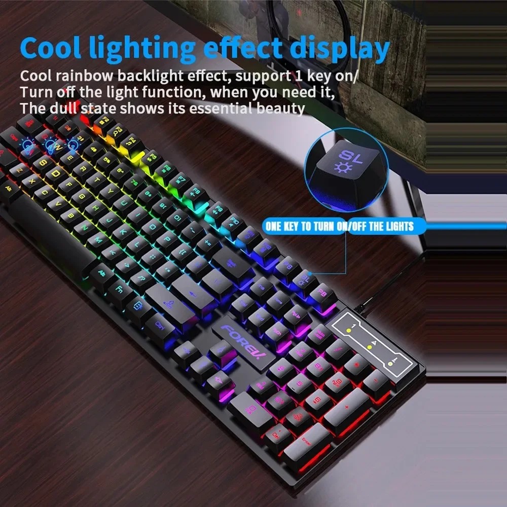 Kebidumei 104 key Backlit Mech - Keyboard Mouse Bundle Gaming review and price